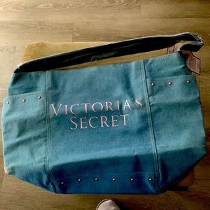 Victoria's Secret Denim Tote Bag 14 Inch